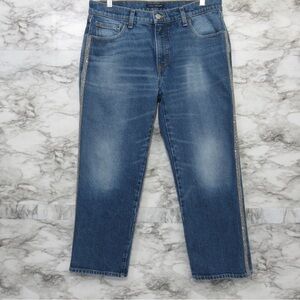 Lucky Brand Mid Rise Authentic Straight Crop Denim Jeans Size 10 | 30 Bling